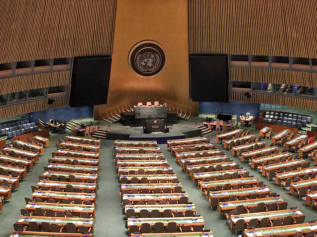 United Nations General Assembly Hall.